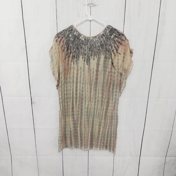 Velvet by Graham & Spencer Women's Beaded Tie Dye Dress Like New Womens XXS - Picture 4 of 6